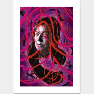 Alejandra Pizarnik in Purple and Pink Haze Posters and Art